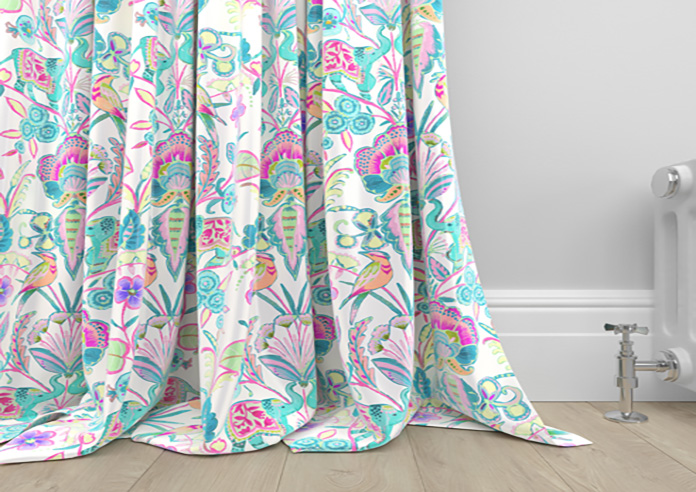 Bangalore Faux Silk, Turquoise - Made to Measure Curtain - Image 6